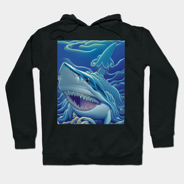 Deep Blue Sea Monster Hoodie by Asterme